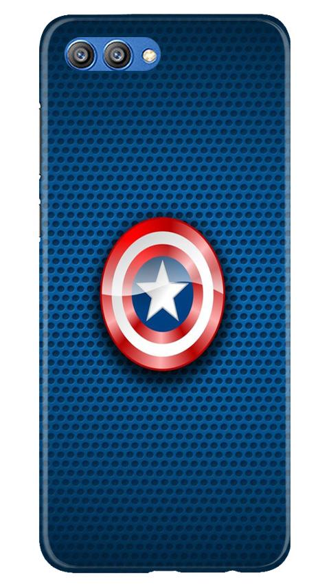 Captain America Shield Mobile Back Case for Honor View 10 (Design - 253) Captain America Shield Case for Honor View 10 (Design No. 253)