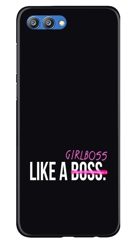 Like a Girl Boss Mobile Back Case for Honor View 10 (Design - 265) Like a Girl Boss Case for Honor View 10 (Design No. 265)