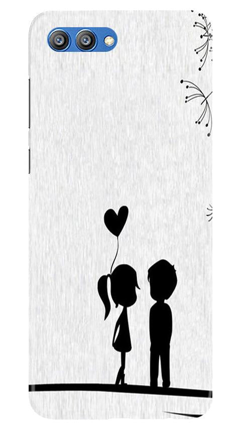 Cute Kid Couple Mobile Back Case for Honor View 10 (Design - 283) Cute Kid Couple Case for Honor View 10 (Design No. 283)