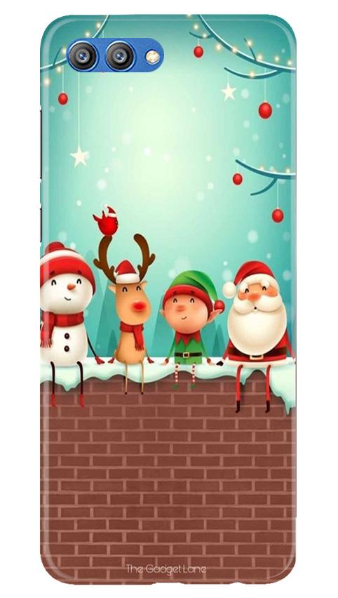 Santa Claus Mobile Back Case for Honor View 10 (Design - 334) Santa Claus Mobile Back Case for Honor View 10 (Design - 334)