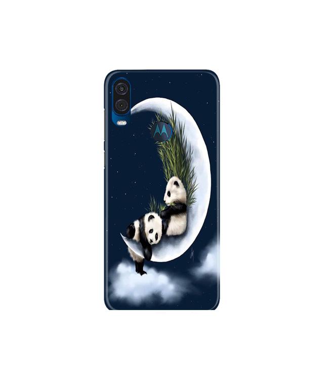 Panda Moon Mobile Back Case for Moto One Vision (Design - 318) Panda Moon Mobile Back Case for Moto One Vision (Design - 318)
