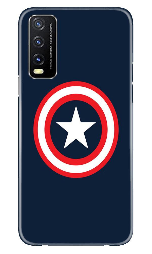 Captain America Mobile Back Case for Vivo Y20 (Design - 42) Captain America Case for Vivo Y20