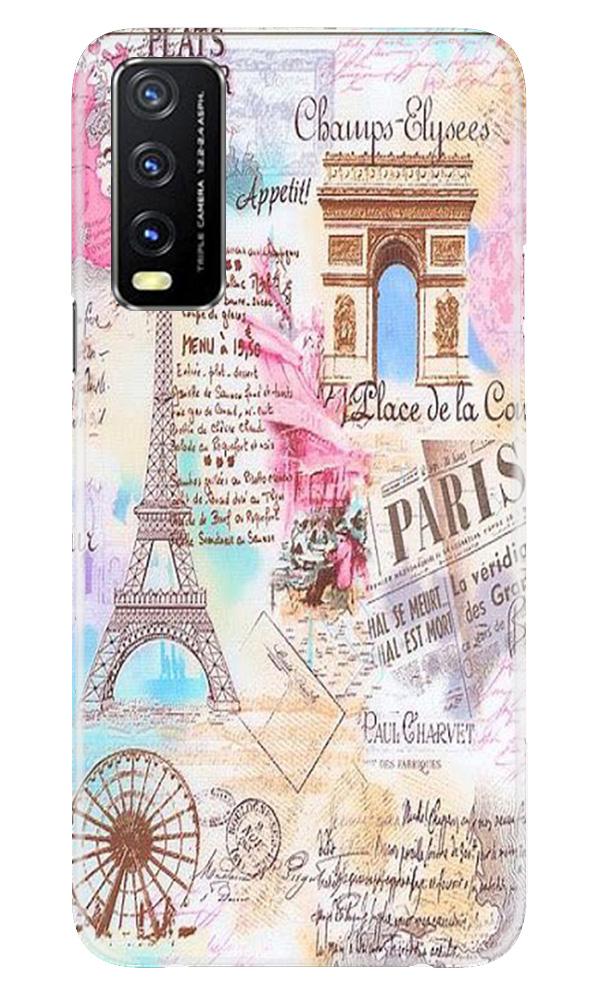 Paris Eiftel Tower Mobile Back Case for Vivo Y20 (Design - 54) Paris Eiftel Tower Case for Vivo Y20