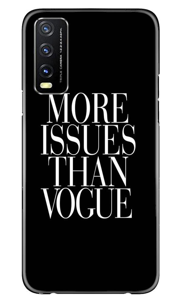 More Issues than Vague Mobile Back Case for Vivo Y20G (Design - 74) More Issues than Vague Case for Vivo Y20G