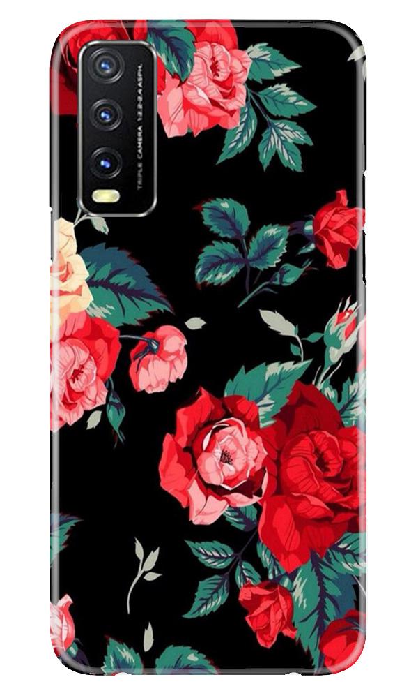 Red Rose2 Mobile Back Case for Vivo Y20 (Design - 81) Red Rose2 Case for Vivo Y20