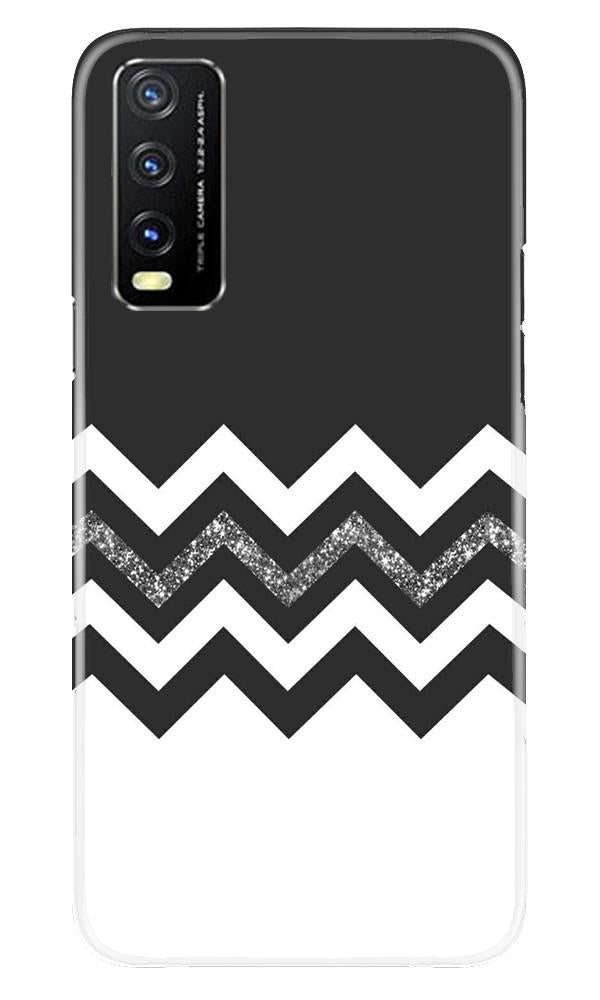 Black white Pattern2Mobile Back Case for Vivo Y20i (Design - 83) Black white Pattern2Case for Vivo Y20i