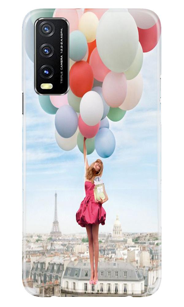 Girl with Baloon Mobile Back Case for Vivo Y20 (Design - 84) Girl with Baloon Case for Vivo Y20
