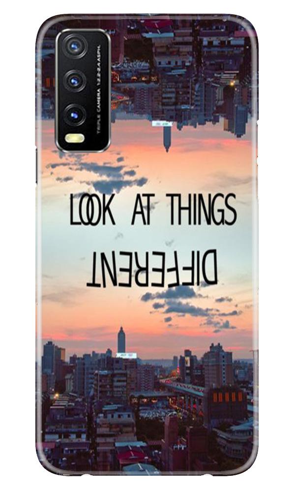 Look at things different Mobile Back Case for Vivo Y20 (Design - 99) Look at things different Case for Vivo Y20