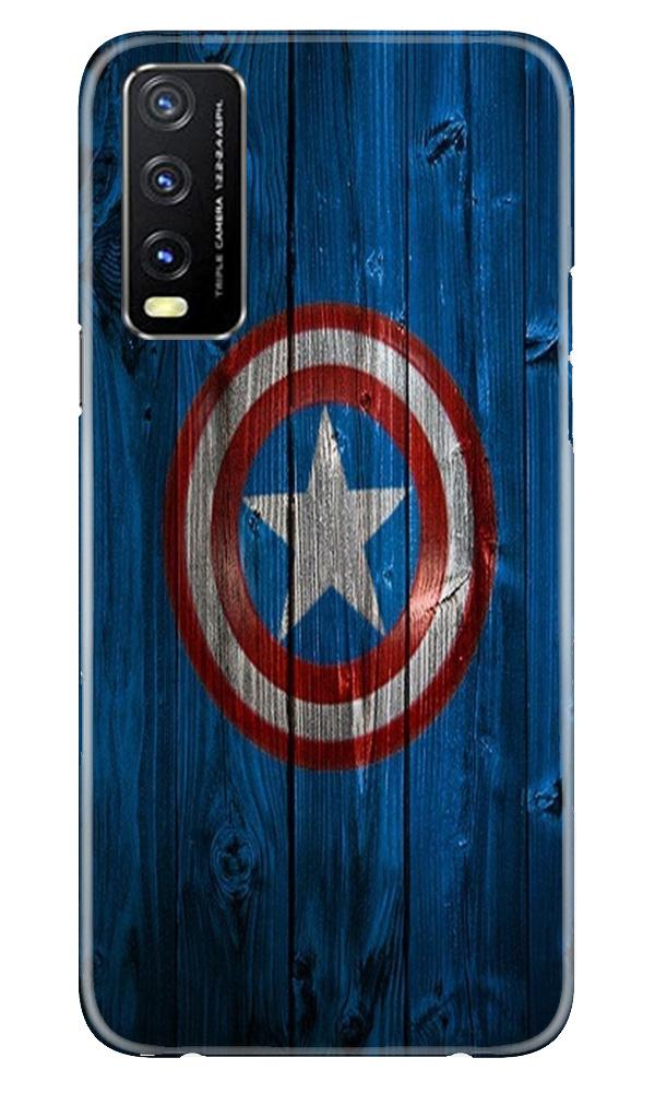 Captain America Superhero Mobile Back Case for Vivo Y20 (Design - 118) Captain America Superhero Case for Vivo Y20 (Design - 118)