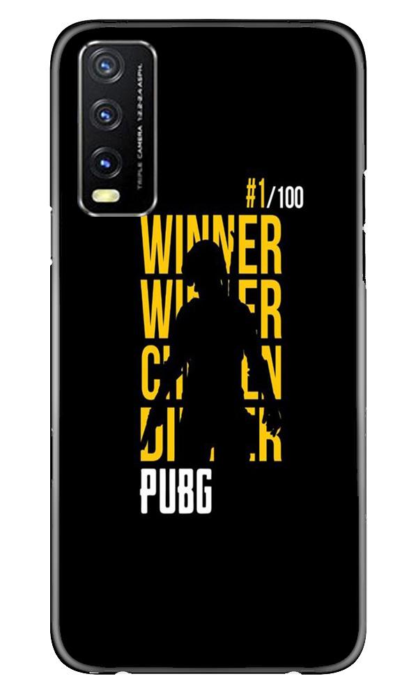 Pubg Winner Winner Mobile Back Case for Vivo Y20G (Design - 177) Pubg Winner Winner Case for Vivo Y20G (Design - 177)