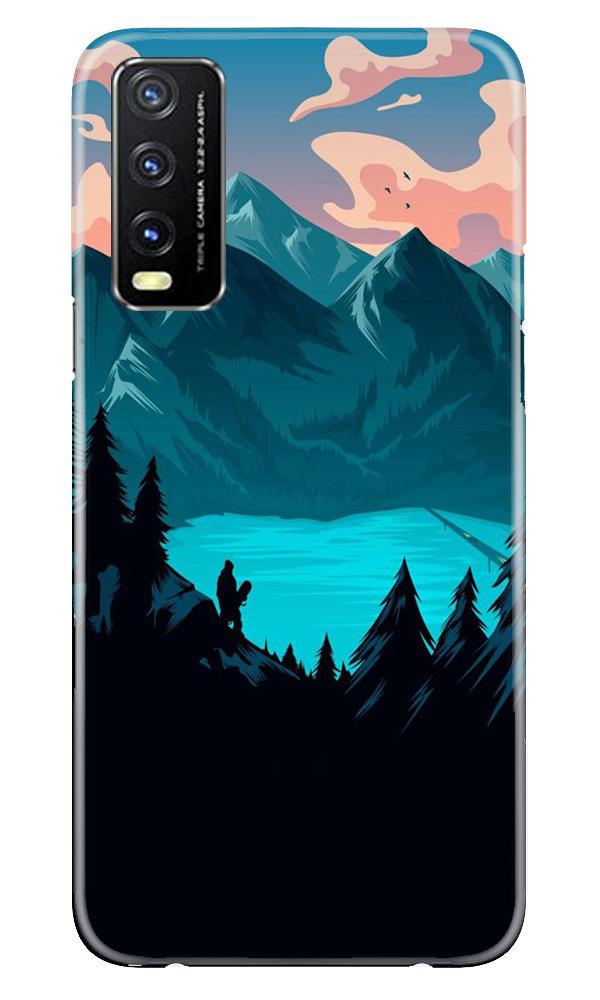 Mountains Mobile Back Case for Vivo Y20 (Design - 186) Mountains Case for Vivo Y20 (Design - 186)