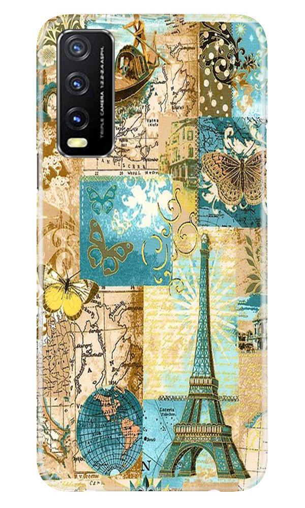 Travel Eiffel Tower Mobile Back Case for Vivo Y20i (Design - 206) Travel Eiffel Tower Case for Vivo Y20i (Design No. 206)