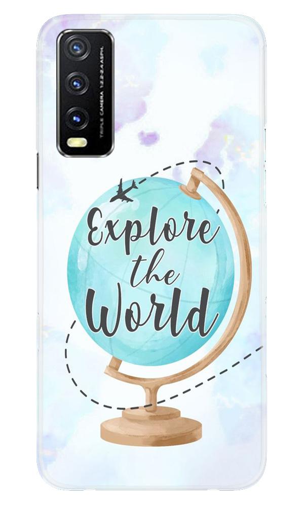 Explore the World Mobile Back Case for Vivo Y20 (Design - 207) Explore the World Case for Vivo Y20 (Design No. 207)