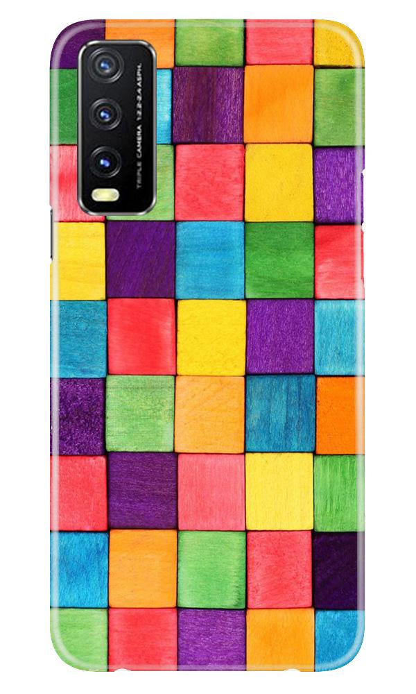 Colorful Square Mobile Back Case for Vivo Y20 (Design - 218) Colorful Square Case for Vivo Y20 (Design No. 218)