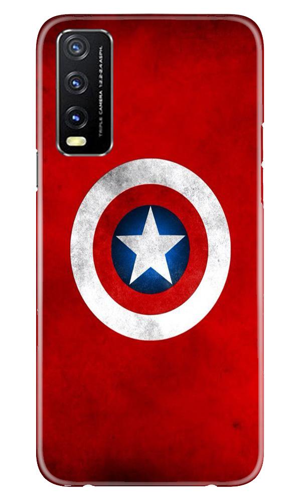 Captain America Mobile Back Case for Vivo Y20i (Design - 249) Captain America Case for Vivo Y20i (Design No. 249)