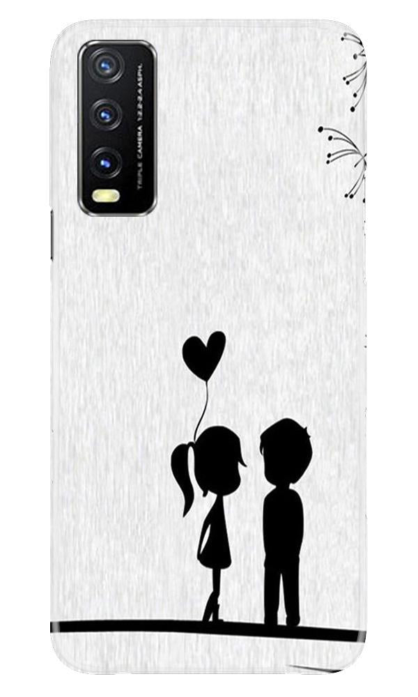 Cute Kid Couple Mobile Back Case for Vivo Y20i (Design - 283) Cute Kid Couple Case for Vivo Y20i (Design No. 283)
