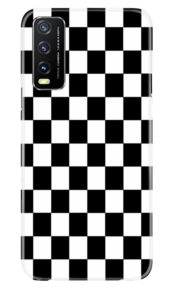Black White Boxes Mobile Back Case for Vivo Y20 (Design - 372) Black White Boxes Mobile Back Case for Vivo Y20 (Design - 372)