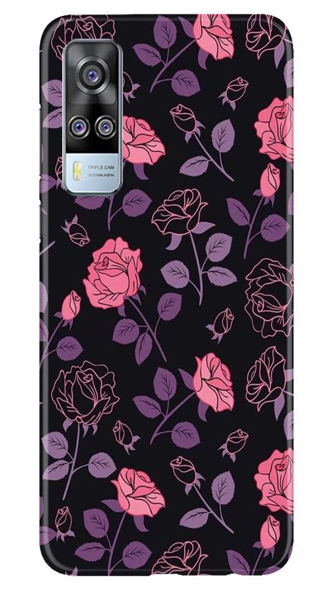 Rose Pattern Mobile Back Case for Vivo Y51A (Design - 2) Rose Pattern Case for Vivo Y51A