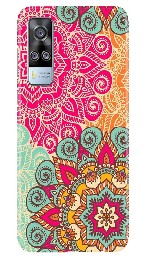 Rangoli art Mobile Back Case for Vivo Y53s (Design - 6) Rangoli art Case for Vivo Y53s