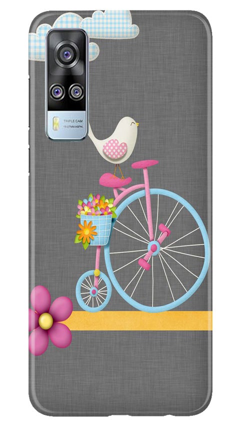 Sparron with cycle Mobile Back Case for Vivo Y53s (Design - 34) Sparron with cycle Case for Vivo Y53s