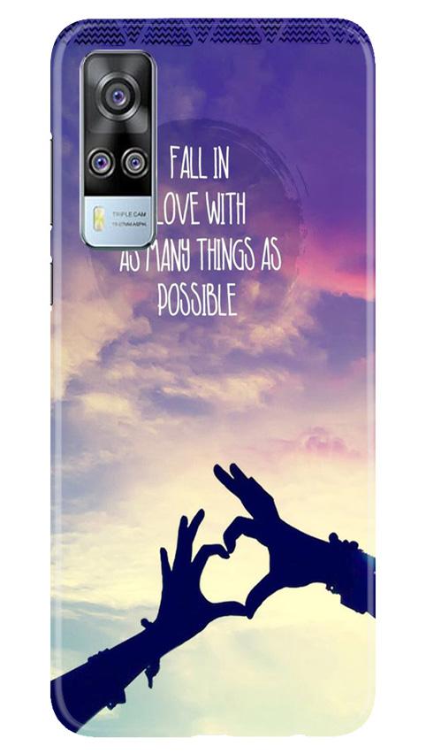 Fall in love Mobile Back Case for Vivo Y31 (Design - 50) Fall in love Case for Vivo Y31