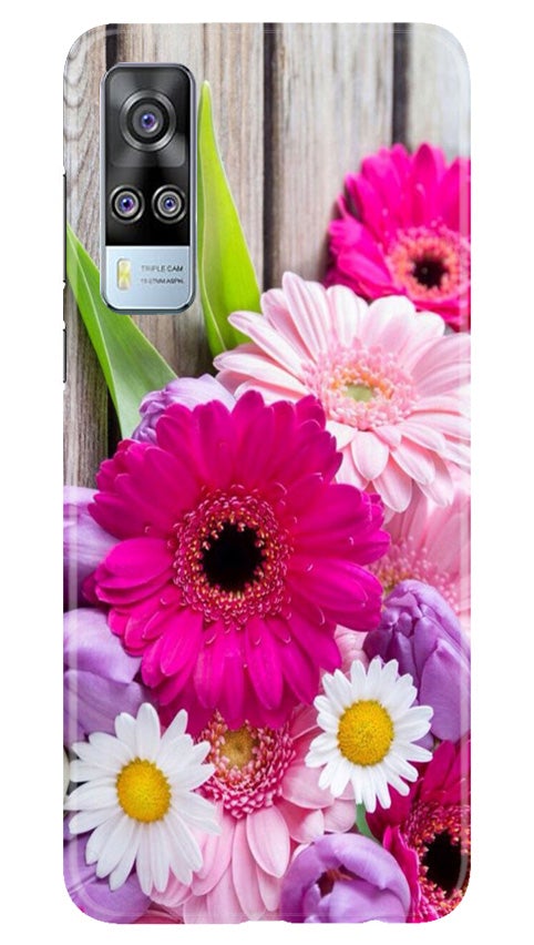 Coloful Daisy2 Mobile Back Case for Vivo Y53s (Design - 76) Coloful Daisy2 Case for Vivo Y53s