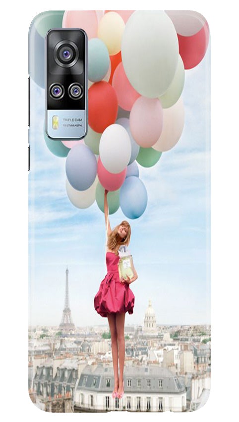 Girl with Baloon Mobile Back Case for Vivo Y53s (Design - 84) Girl with Baloon Case for Vivo Y53s