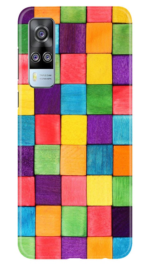 Colorful Square Mobile Back Case for Vivo Y53s (Design - 218) Colorful Square Case for Vivo Y53s (Design No. 218)