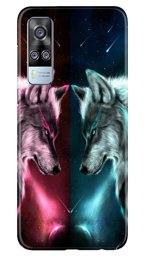 Wolf fight Mobile Back Case for Vivo Y53s (Design - 221) Wolf fight Case for Vivo Y53s (Design No. 221)