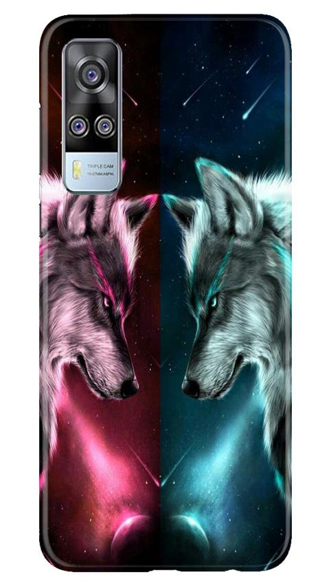 Wolf fight Mobile Back Case for Vivo Y31 (Design - 221) Wolf fight Case for Vivo Y31 (Design No. 221)