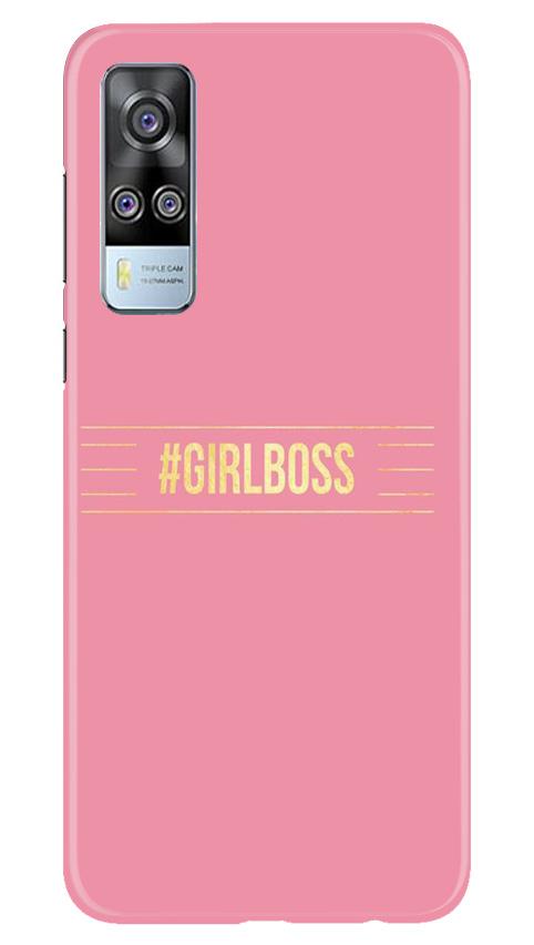 Girl Boss Pink Mobile Back Case for Vivo Y51A (Design - 263) Girl Boss Pink Case for Vivo Y51A (Design No. 263)