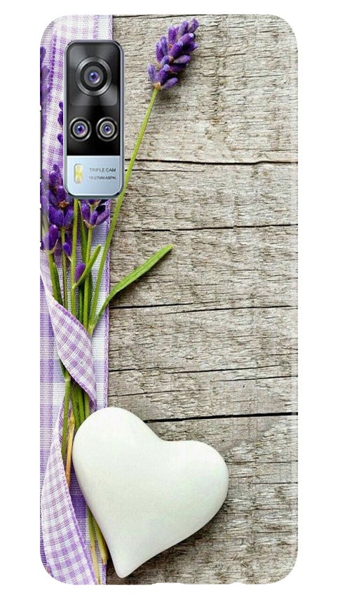 White Heart Mobile Back Case for Vivo Y53s (Design - 298) White Heart Case for Vivo Y53s (Design No. 298)