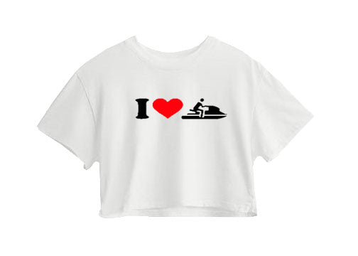 I Luv Racing Boat Crop Top I Luv Racing Boat Crop Top