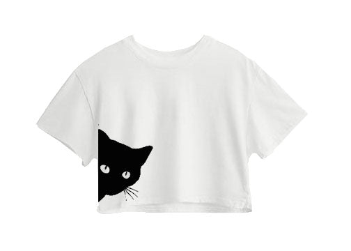 Black Cat Crop Top Black Cat Crop Top