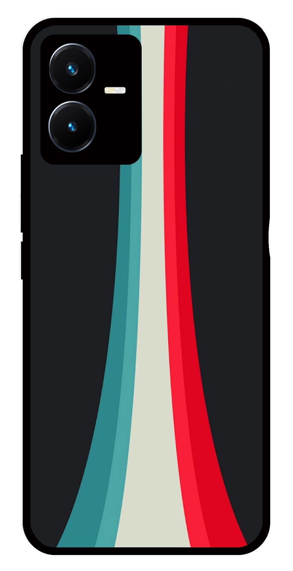 Modern Art Colorful Metal Mobile Case for Vivo Y22s Modern Art Colorful Metal Mobile Case for Vivo Y22s (Design No -48)