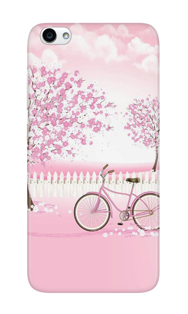 Pink Flowers Cycle Case for Vivo Y53 (Design - 102) Pink Flowers Cycle Case for Vivo Y53 (Design - 102)