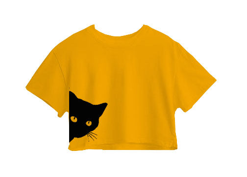 Black Cat Crop Top Black Cat Crop Top