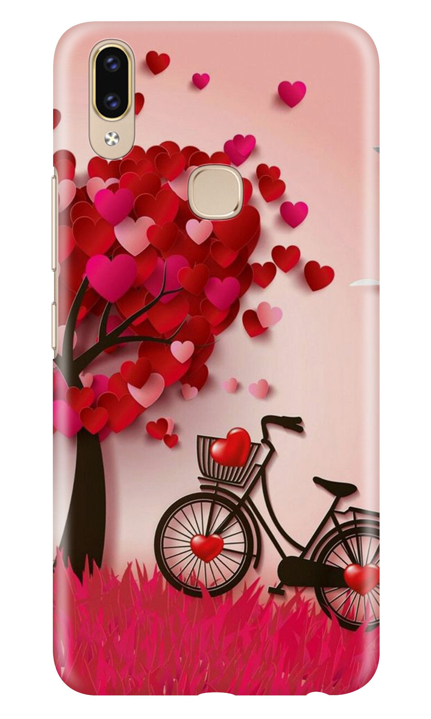 Red Heart Cycle Mobile Back Case for Zenfone 5z (Design - 222) Red Heart Cycle Case for Zenfone 5z (Design No. 222)
