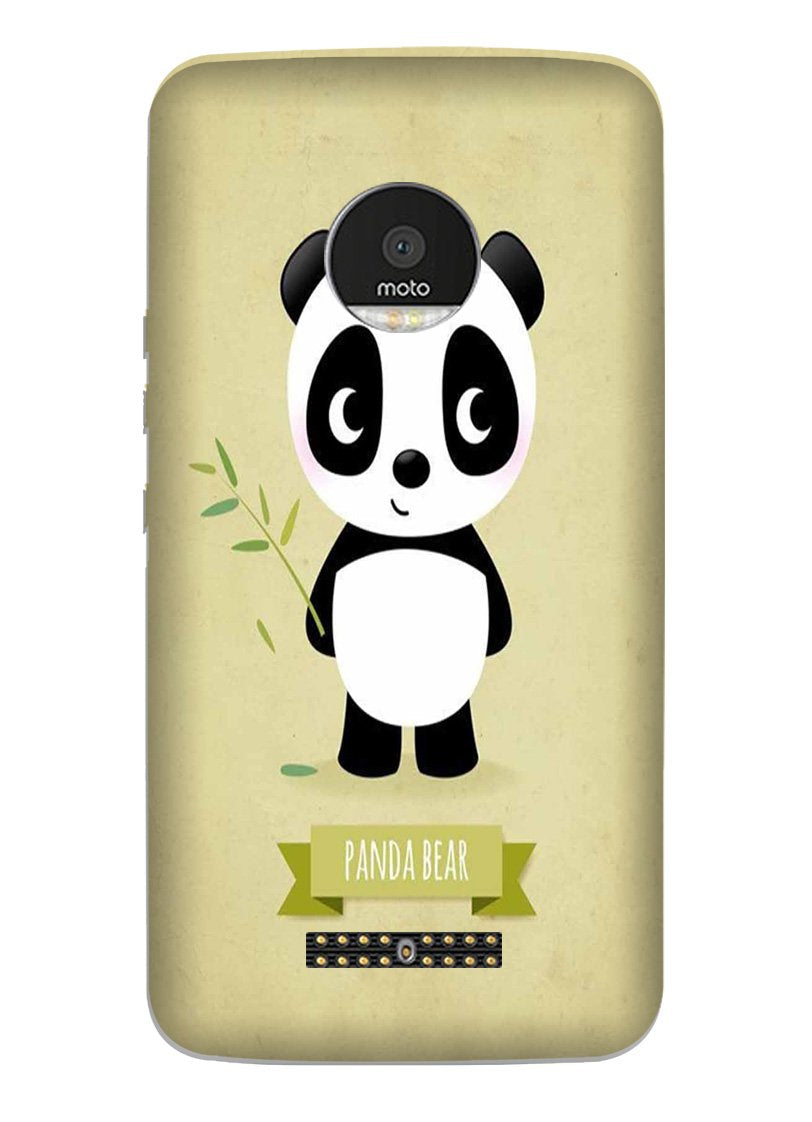 Panda Bear Mobile Back Case for Moto Z Play (Design - 317) Panda Bear Mobile Back Case for Moto Z Play (Design - 317)