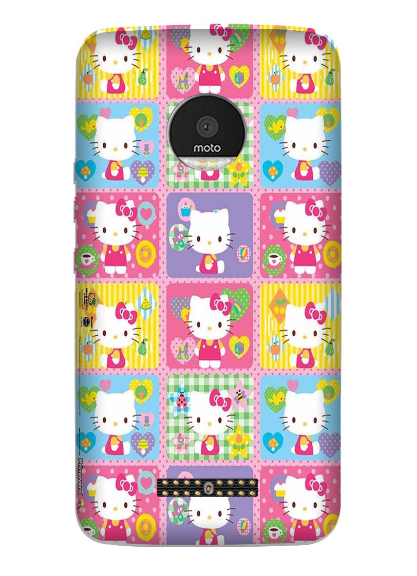 Kitty Mobile Back Case for Moto Z Play (Design - 400)