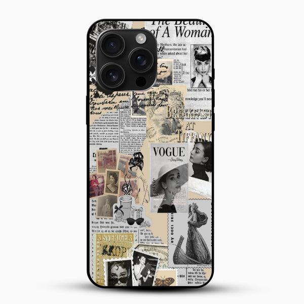 Audrey Hepburn Vintage Vogue Collage Mobile Case