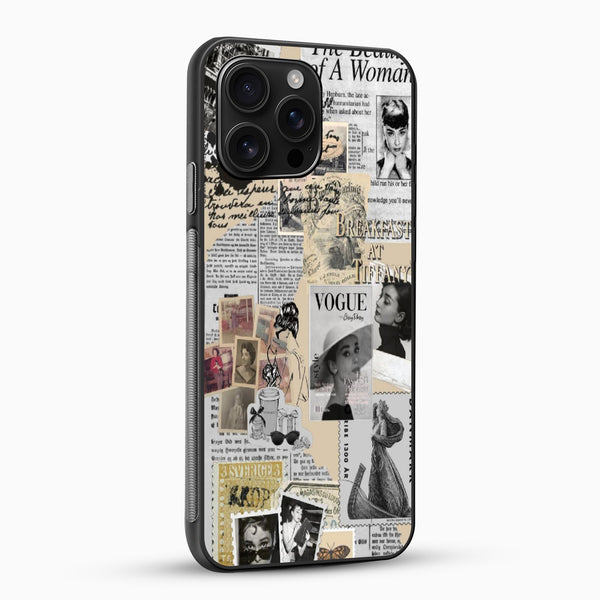 Audrey Hepburn Vintage Vogue Collage Mobile Cover