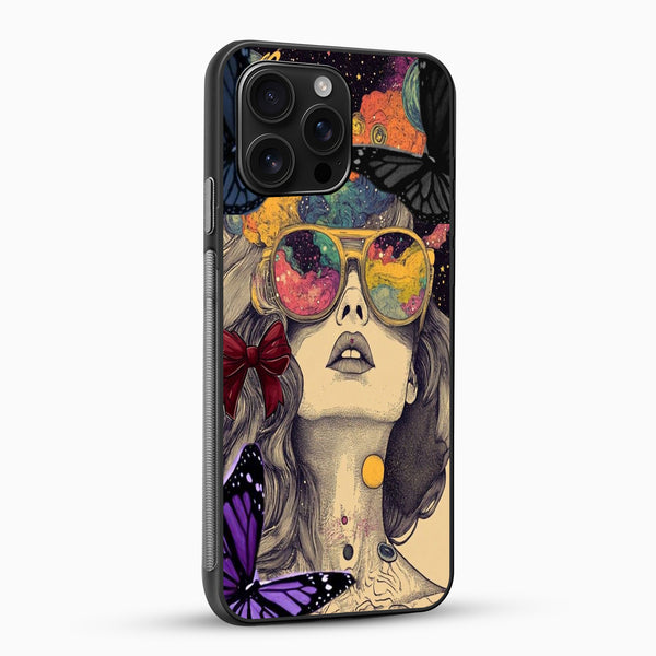 Psychedelic Galaxy Girl Artistic mobile cover