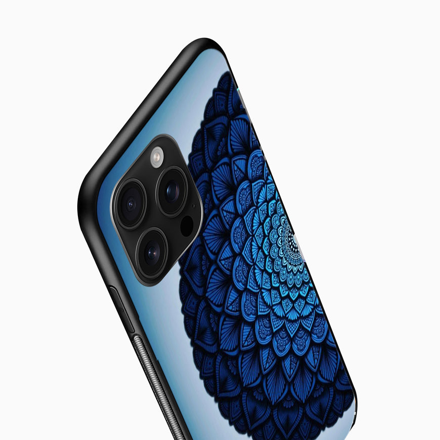 Midnight Blue Mandala Art Premium Mobile Cover