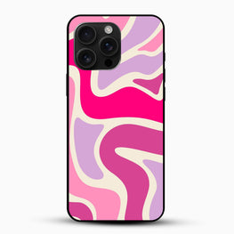 Pink Retro Swirl Abstract Premium Mobile Cover