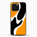 Bold Blaze Abstract Black & Orange Mobile Case