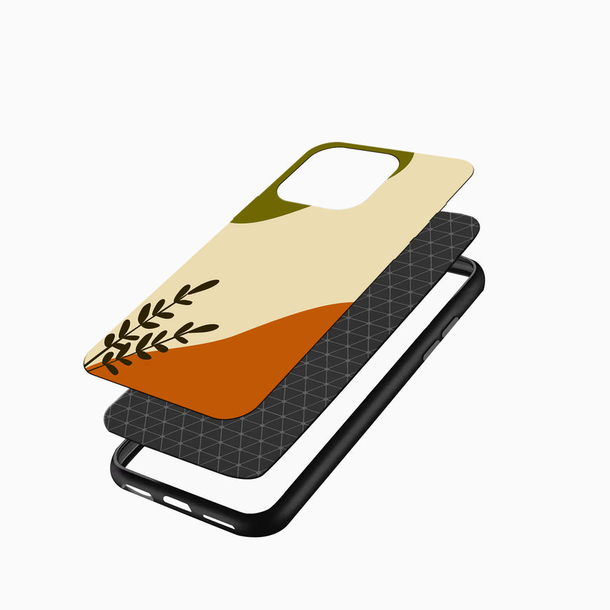 Abstract Botanical Earth-Tone iphone case