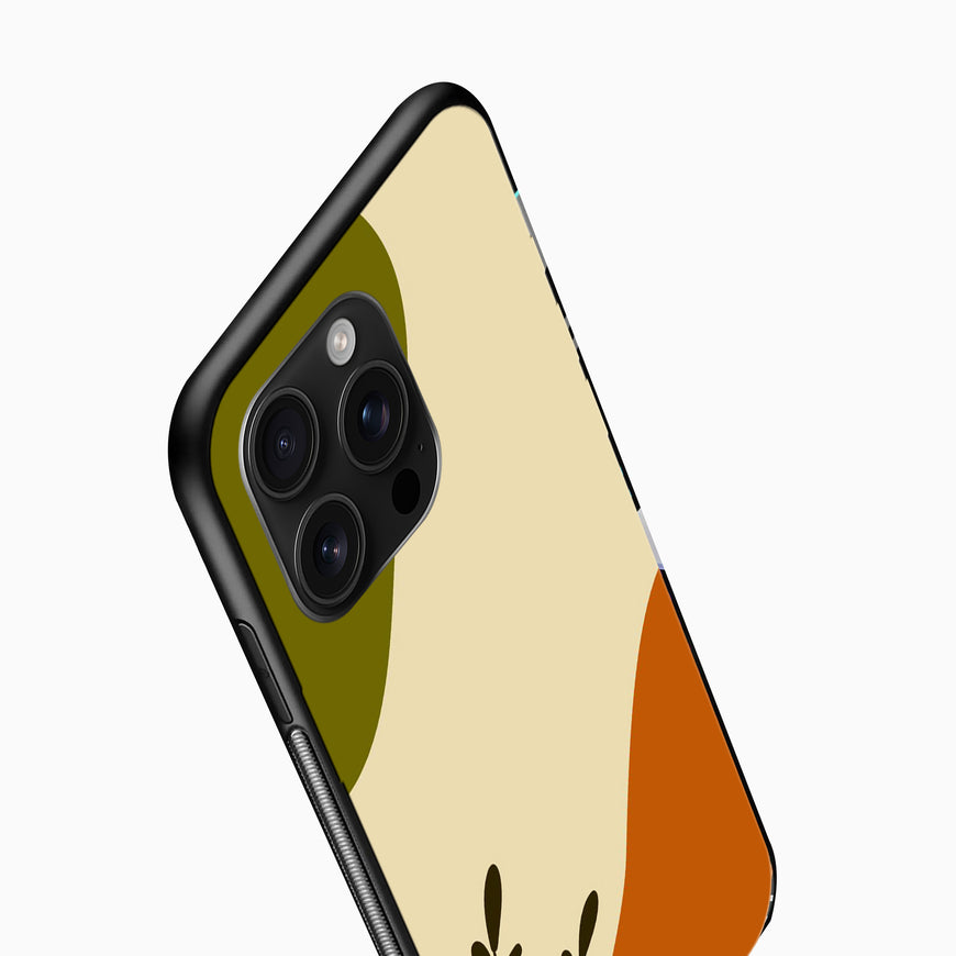 Abstract Botanical Earth-Tone phone case