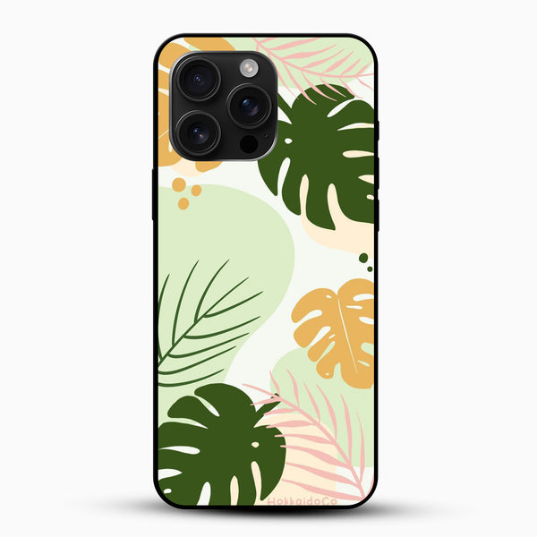 Tropical Leaf Pattern Aesthetic Phone Case