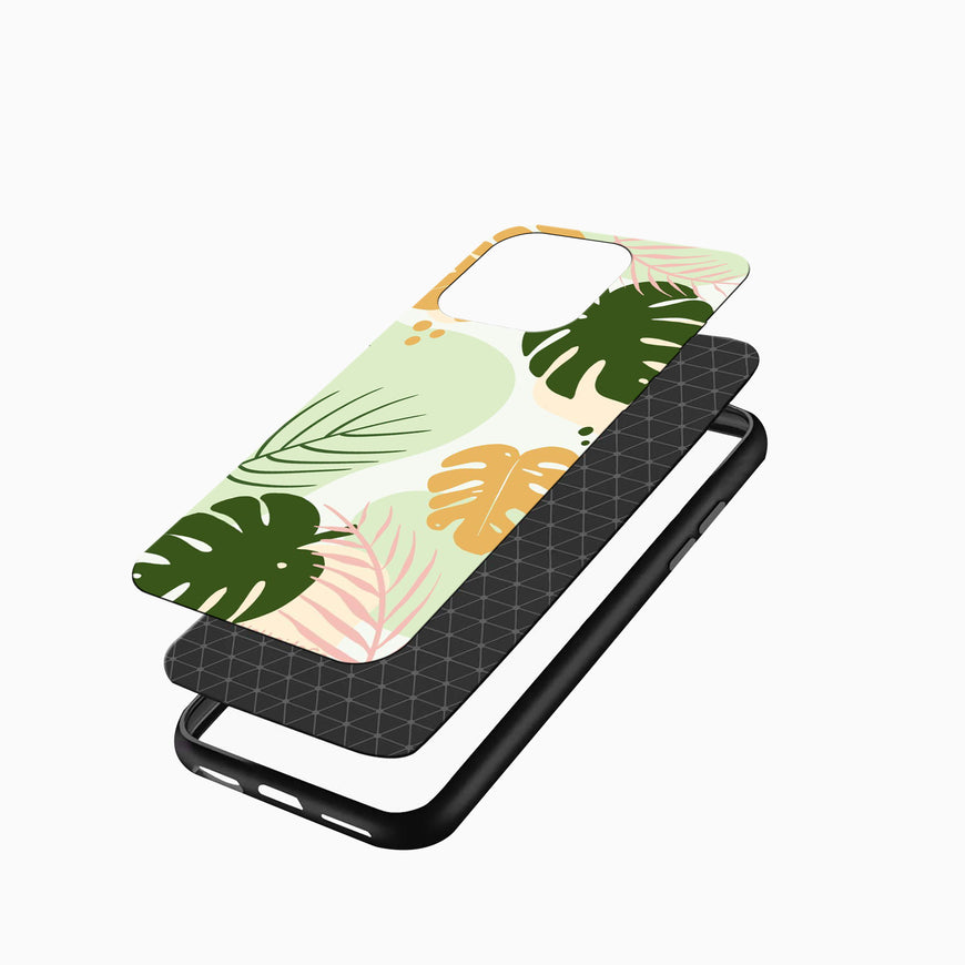 Tropical Leaf Pattern Aesthetic iPhone cover